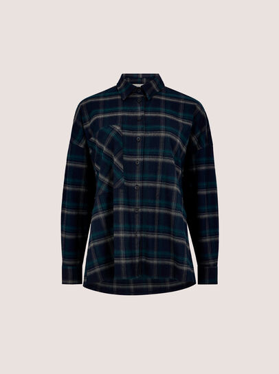 Oversized Check Print Shirt