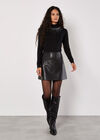 Rhinestone Gem Embellished Jumper, Black, large