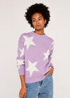 Pull étoiles, lilas, grand