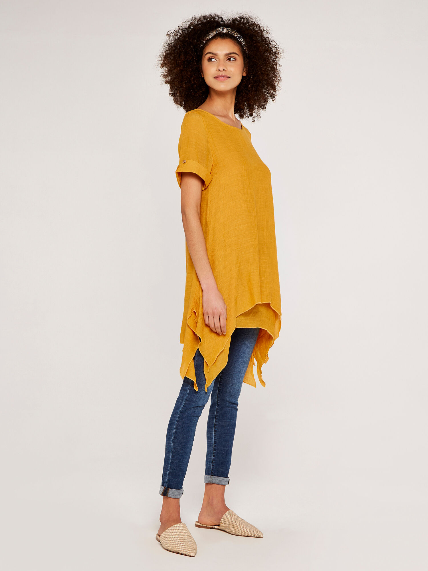 mustard yellow tunic top
