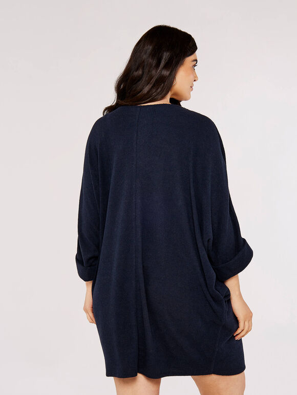 Curve Cocoon Dress, Navy, large