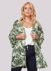 Tropical Leaf Kimono, Cream, large