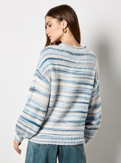 Multicoloured Stripe Soft Jumper
