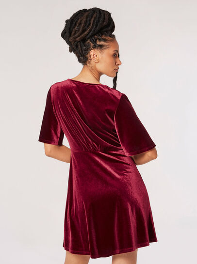Velvet Button-Down Mini Dress