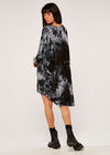 Tie Dye Oversized Dress, Dark Grey - Charcoal, large