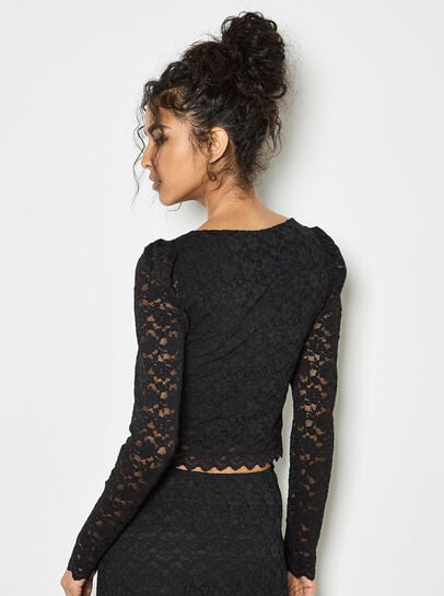 Floral Leaf Lace Top