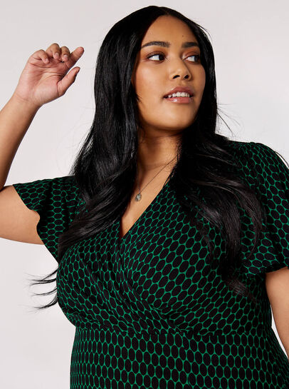 Curve Wrap Midi Dress