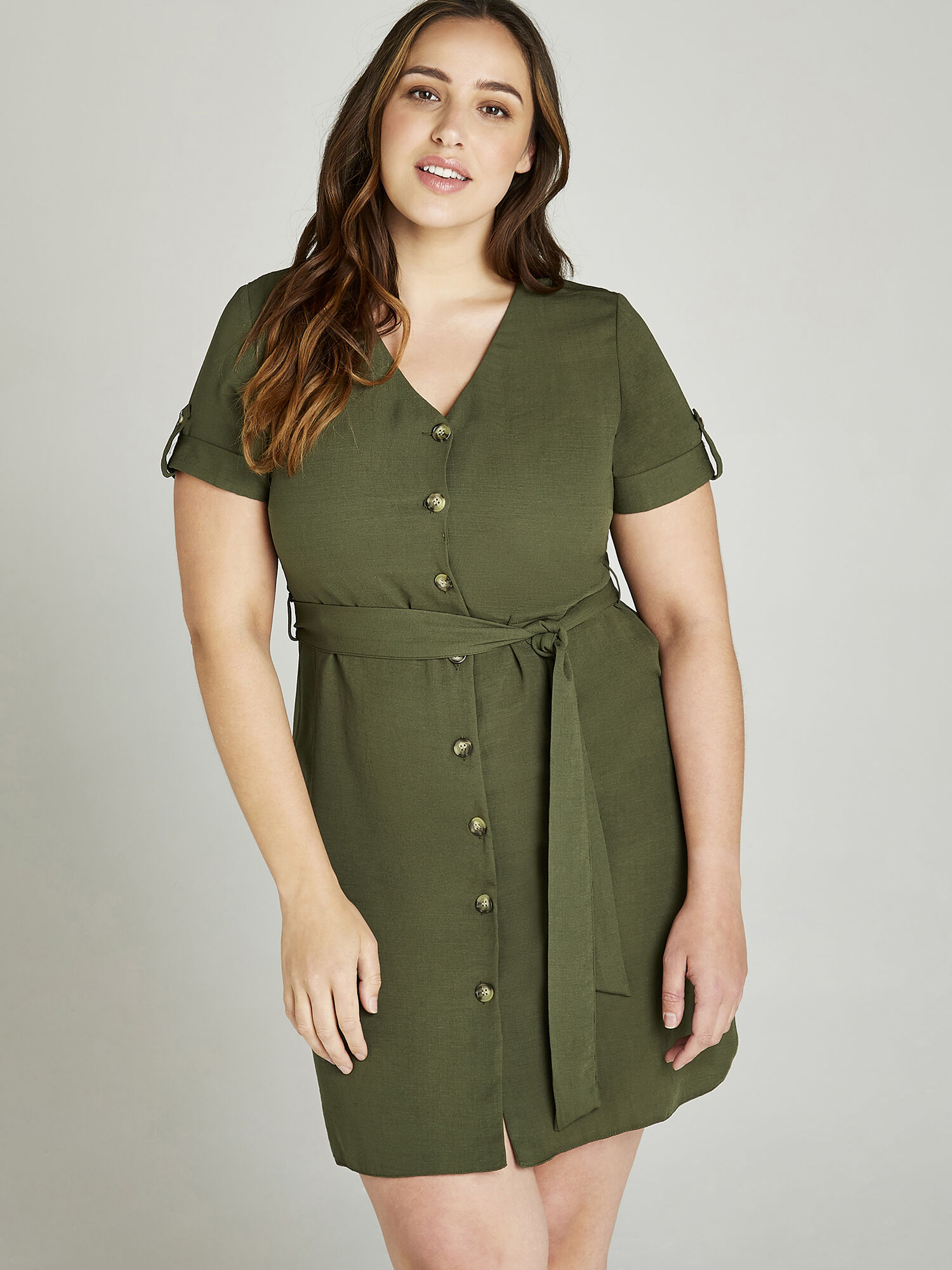 Button Down Utility Dress + | Apricot UK