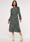 Brush Spot Dress, Green, large