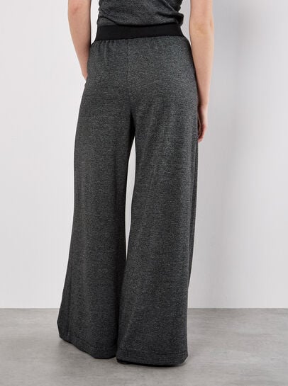 Mini Dogtooth Soft Wide Leg Trousers