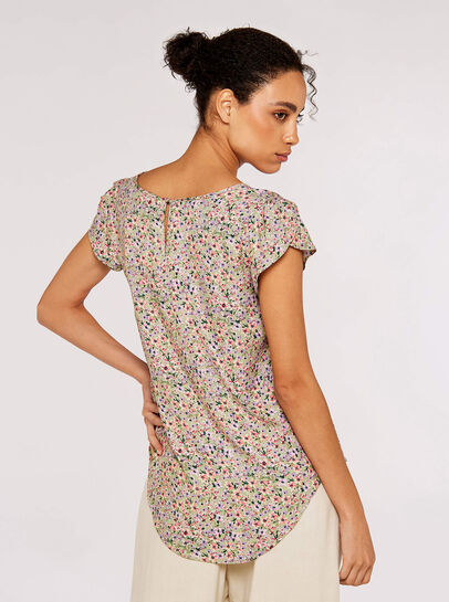 Watercolour Tulip Sleeve Top