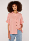 Oversized Cotton Shirt, Pink, large