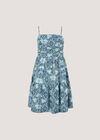 Batik Tile Print Cami Mini Dress, Teal, large
