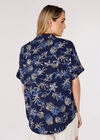 Seashell Resort Shirt, Navy, large