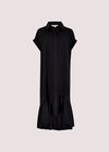 Boxy Tiered Midi Dress, Black, large