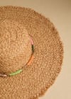 Wide Brim Straw Hat, Stone, large