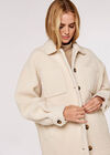 Teddy Borg Shacket, Cream, large