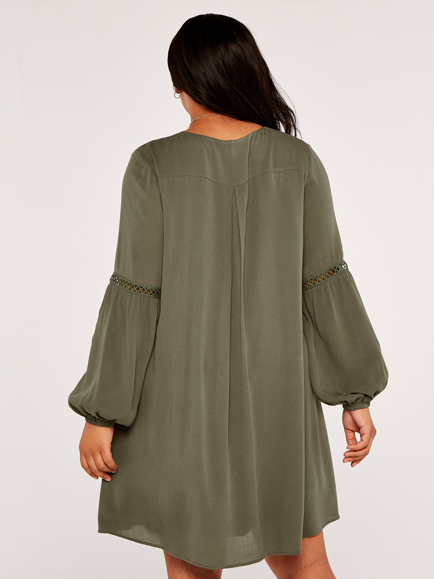 Curve Lace Detail Boho Swing Dress 