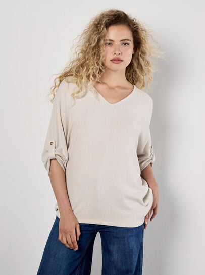 Soft Touch Oversized Batwing Top