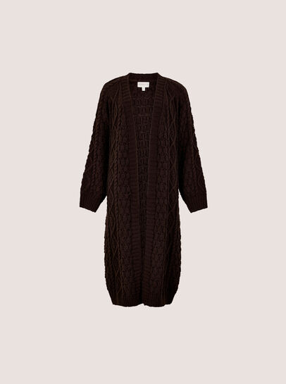 Chunky Cable Knit Longline Cardigan