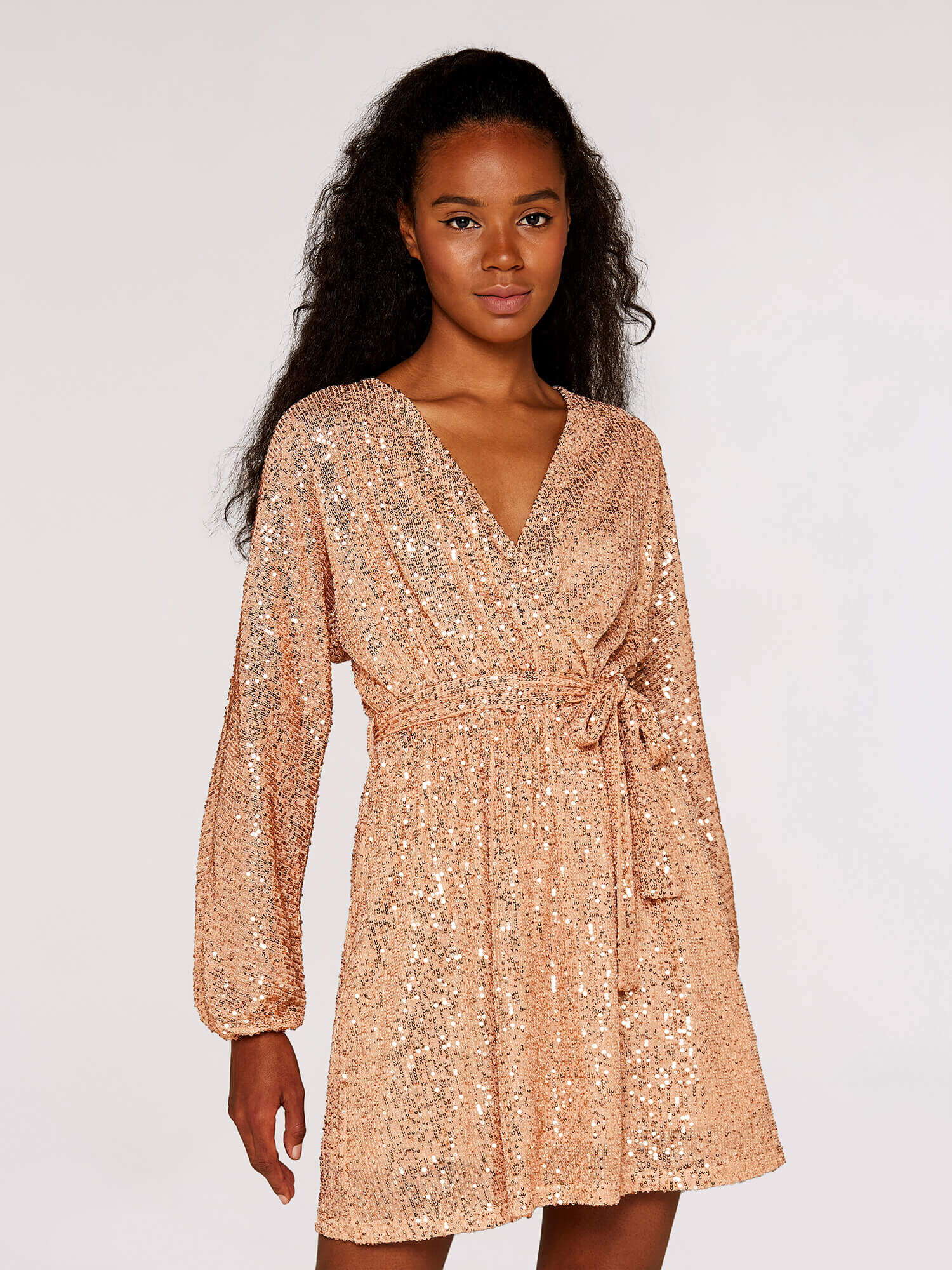 Batwing sequin shop dress