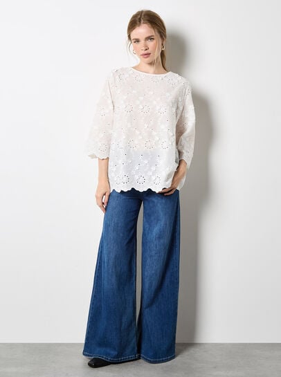 Flower Bell Sleeve Top
