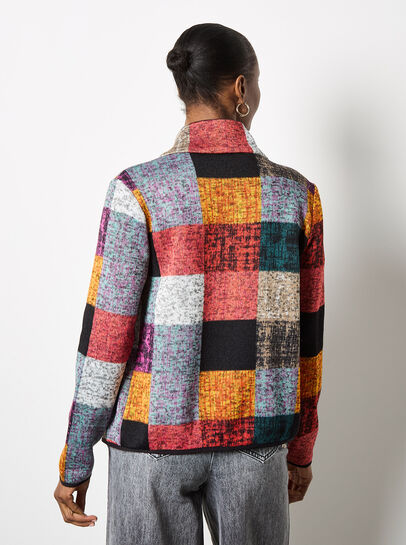Colourful Check Fleece Jacket
