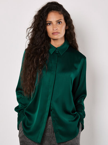 Oversized Satin Shirt