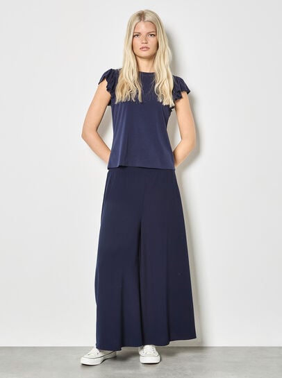 Jersey Knit Ruffle T-Shirt