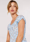 Orchid Milkmaid Mini Dress, Blue, large