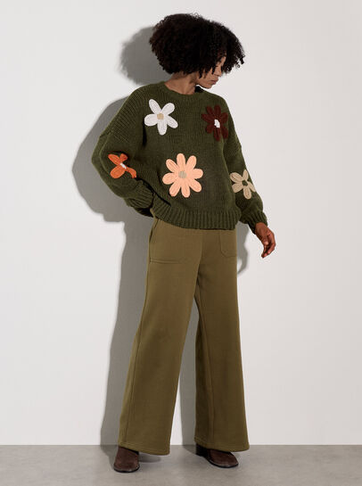 Embroidered Flower Jumper