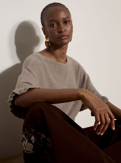 Soft Knit Batwing Top