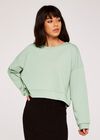 Cropped Sweatshirt, Green, large