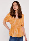 Tribal  Stripe Tunic Top, Mustard, large