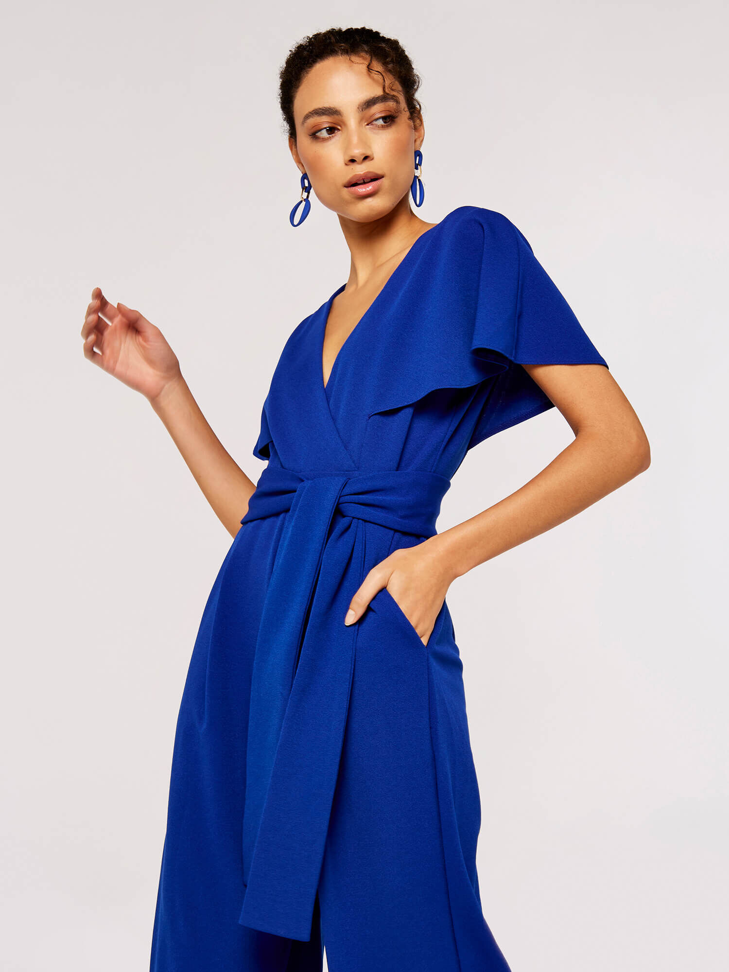 Cape Culotte Jumpsuit Apricot Clothing