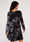Tie Dye Dress, Black, large