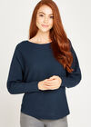 Clean Look Batwing Jumper, Navy, large