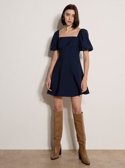 Fit And Flare Smocked Mini Dress