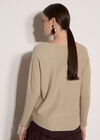 Metallic Ribbed Knit Jumper, Gold, large