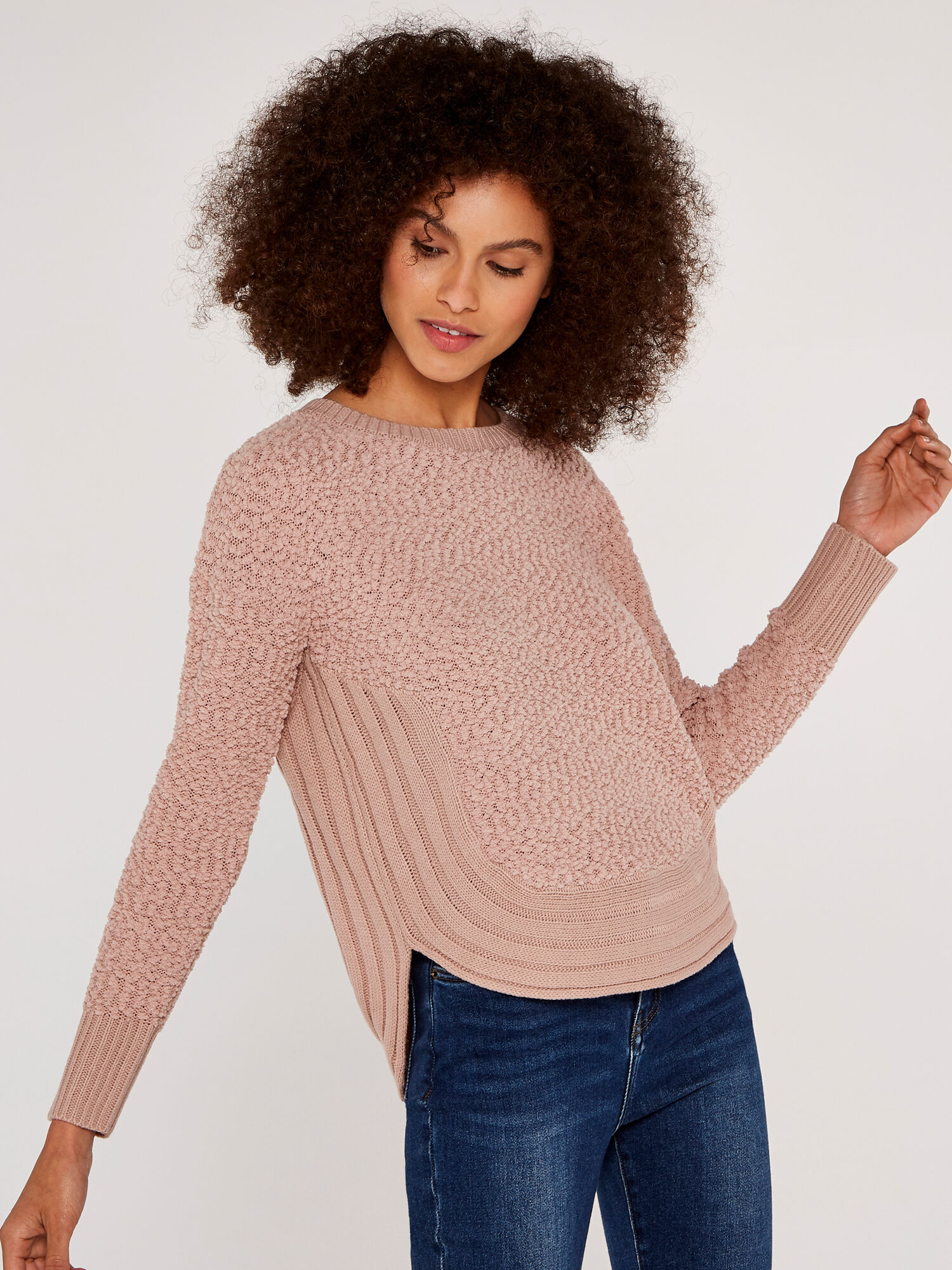 Textured knit jumper discount