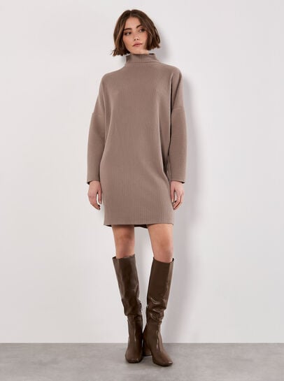Ribbed Cocoon Mini Dress