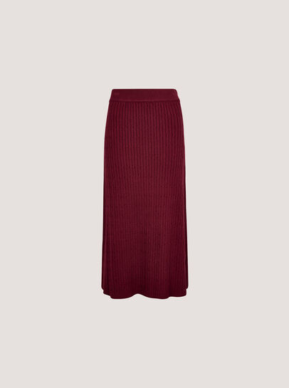 Fine Knit Cable Midi Skirt