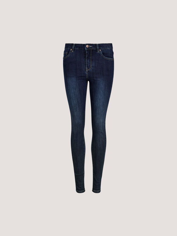 Sienna Skinny Fit Dark Wash Jeans, Navy, large