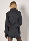 Oversized Boucle Tunic Jumper, Grey, large