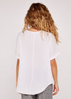 Vneck Cotton Top, White, large