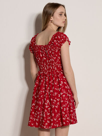 Floral Ruffle Mini Dress