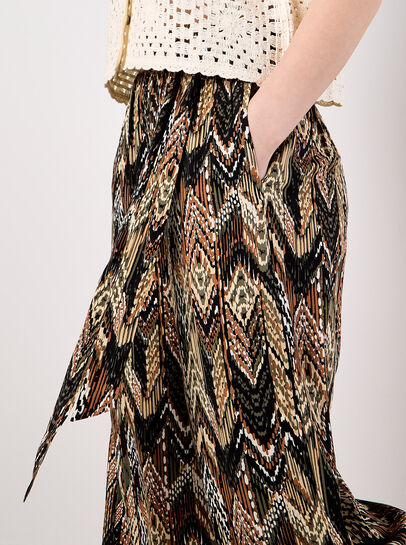 Chevron Print Culotte Trousers