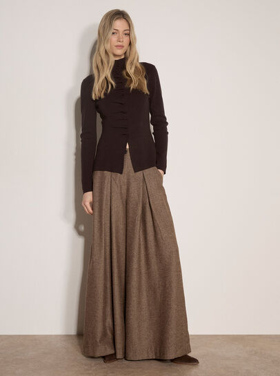 Fine Knit Ruched Cardigan