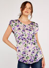 Tulip Print Top, Lilac, large