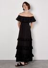 Bardot Lace Detail Maxi Dress, Black, large